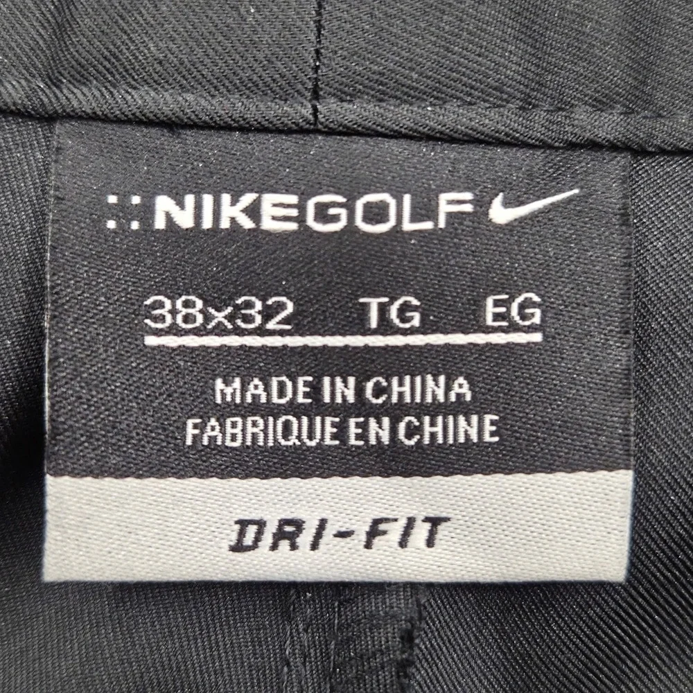 Nike‎ Golf Dri-FIT Flat Front Tech Pants 319685-010 Black Mens 38x32